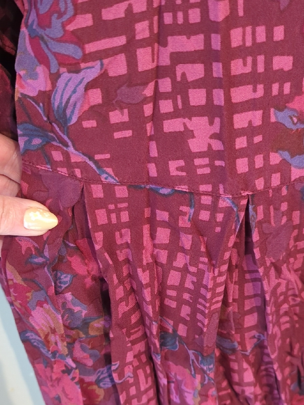 April Cornell Prairie Dress Modest Cottagecore Button Down Floral Pockets - Picture 12 of 13